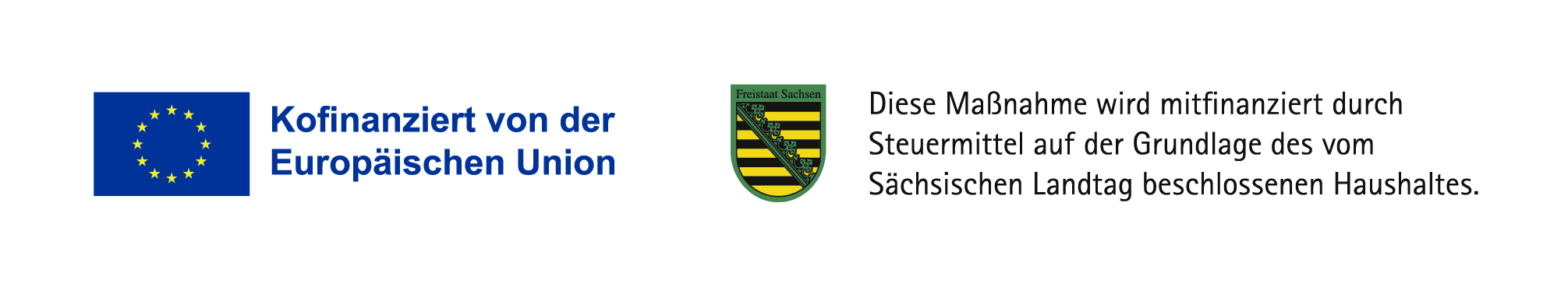 Kofinanziert von der Europ&auml;ischen Union &middot; Diese Ma&szlig;nahme wird mitfinanziert durch Steuermittel auf der Grundlage des vom S&auml;chsischen Landtag beschlossenen Haushaltes